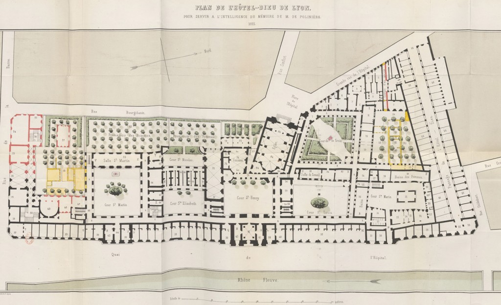 Plan de l'Hôtel Dieu de Lyon 1853